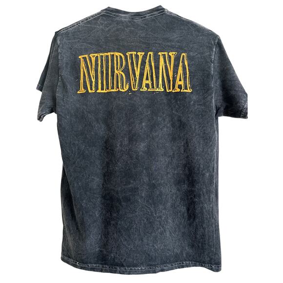 Nirvana "Serve the Servants" Snake Graphic Tee Men’s M Black Vintage Wash Tee - Picture 3 of 4